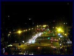 Murcia by night 38 - Ronda Levante and traffic circle seen from the hotel room at Hotel Nelva.